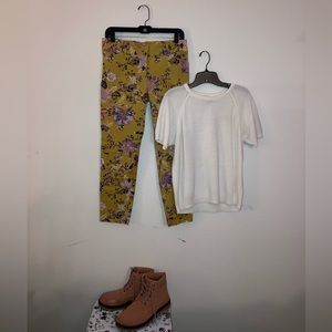 Floral Cropped Pants | EUC💎
